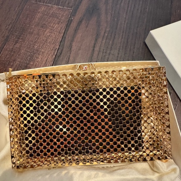 SOLD! Charlotte Olympia Gold Clutch Bag - Picture 5 of 7